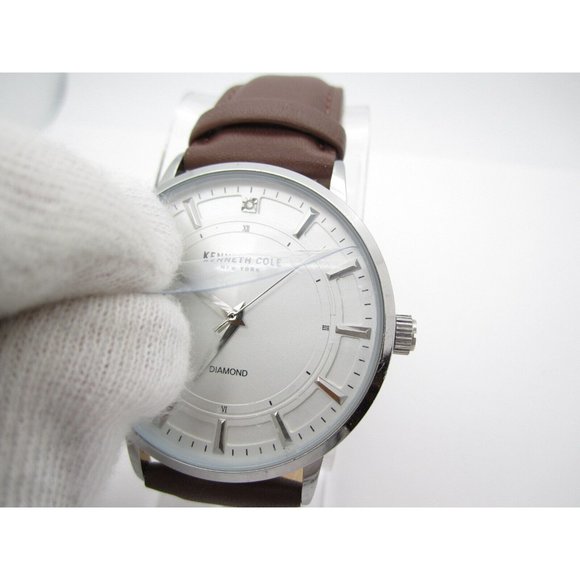 Men Kenneth Cole New York Diamond Quartz WR Analog 45mm Dial Round Watch (F246) - Picture 7 of 12